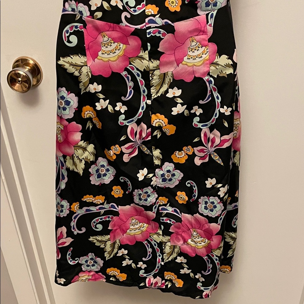 Holt Renfrew Silk Floral Halter Dress Size 8 - Picture 6 of 8